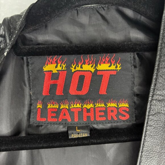 Hot Leathers Fringe Vest with Breast Cancer Awareness Patch Size L - Picture 6 of 6